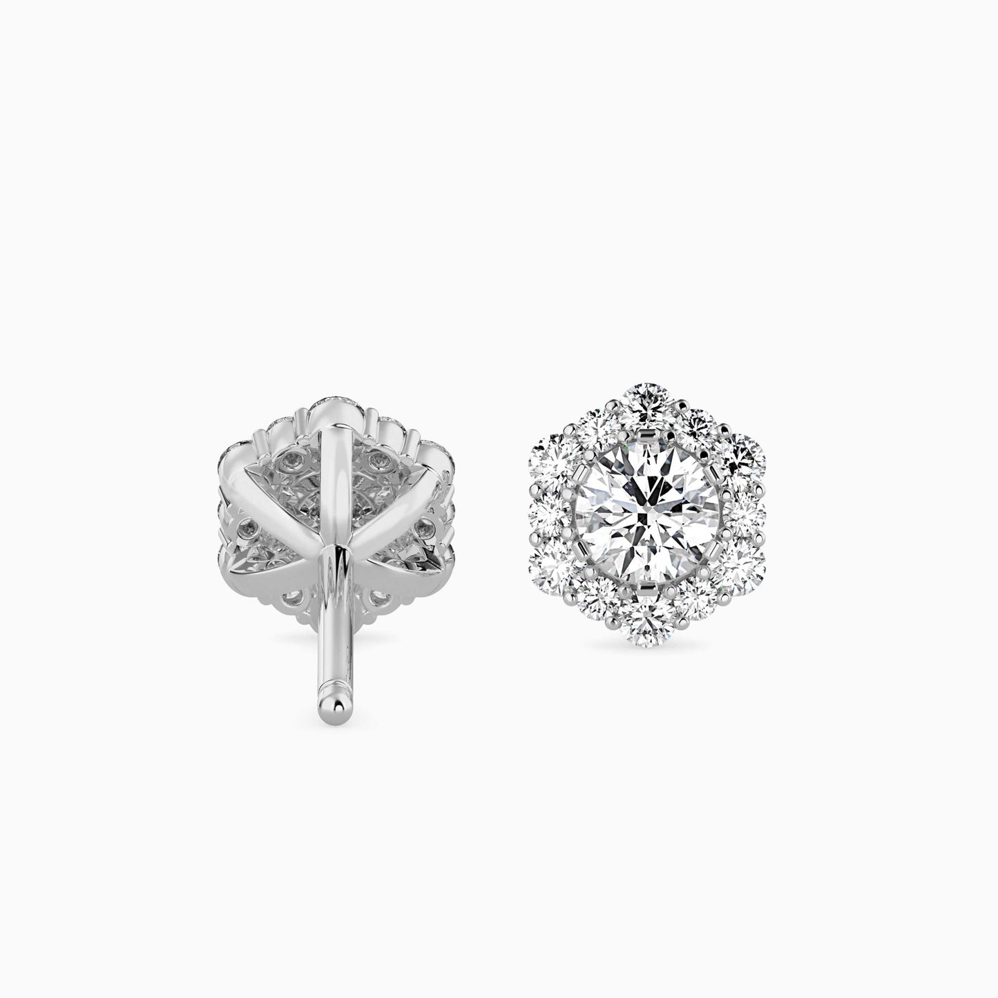 Elegant Mirage Solitaire Earrings