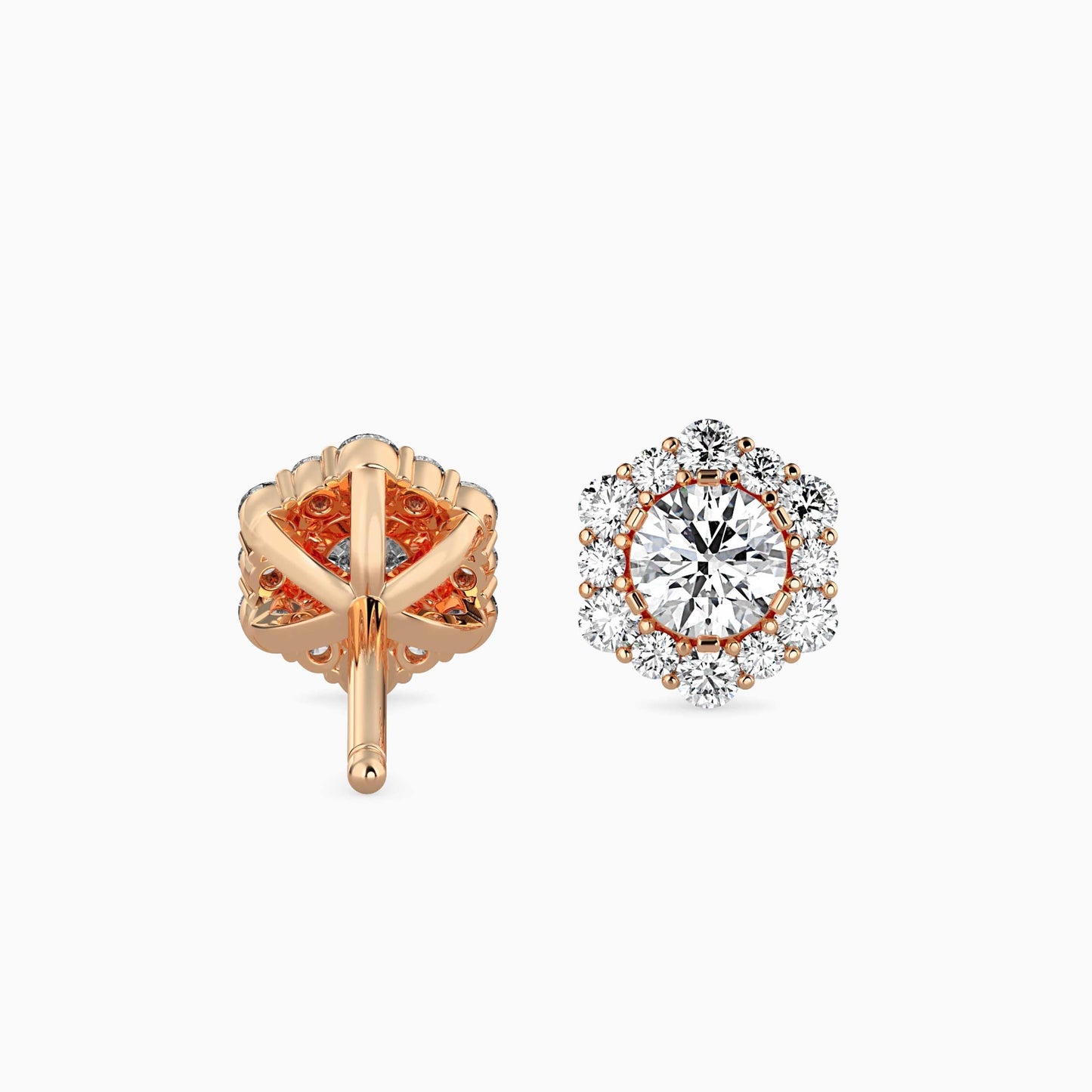 Elegant Mirage Solitaire Earrings