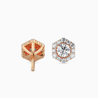 Elegant Mirage Solitaire Earrings