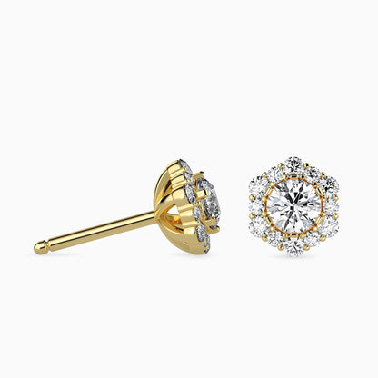Elegant Mirage Solitaire Earrings