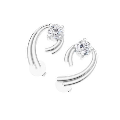 Minimalist Glow Solitaire Diamond Earrings