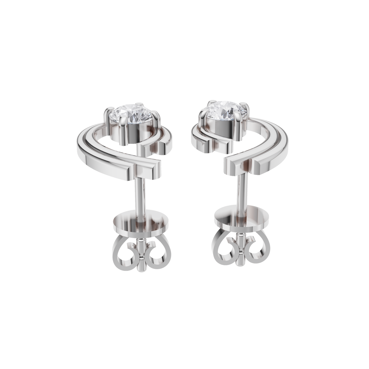 Minimalist Glow Solitaire Diamond Earrings