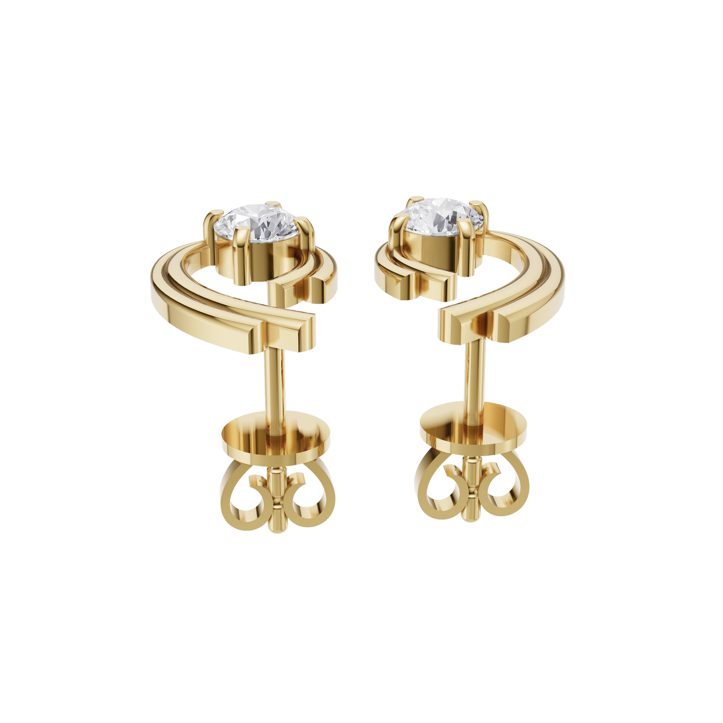 Minimalist Glow Solitaire Diamond Earrings