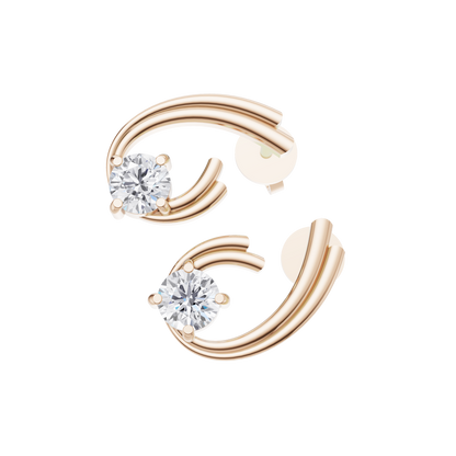 Minimalist Glow Solitaire Diamond Earrings