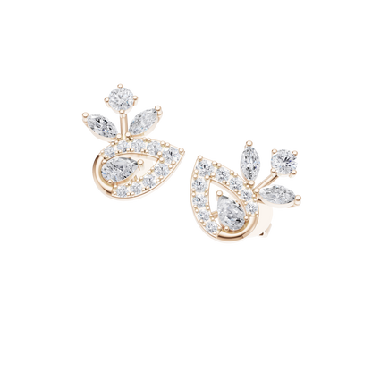 Cascade Petal Diamond Earrings