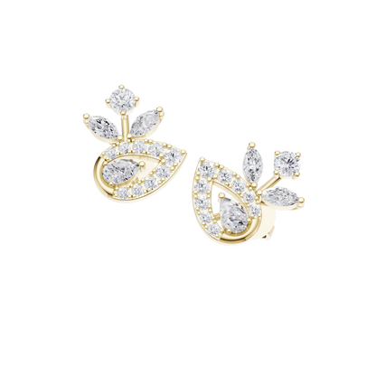 Cascade Petal Diamond Earrings