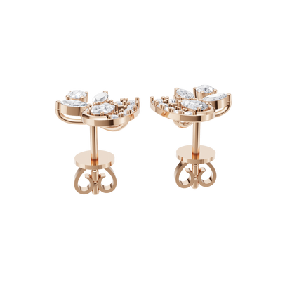 Cascade Petal Diamond Earrings
