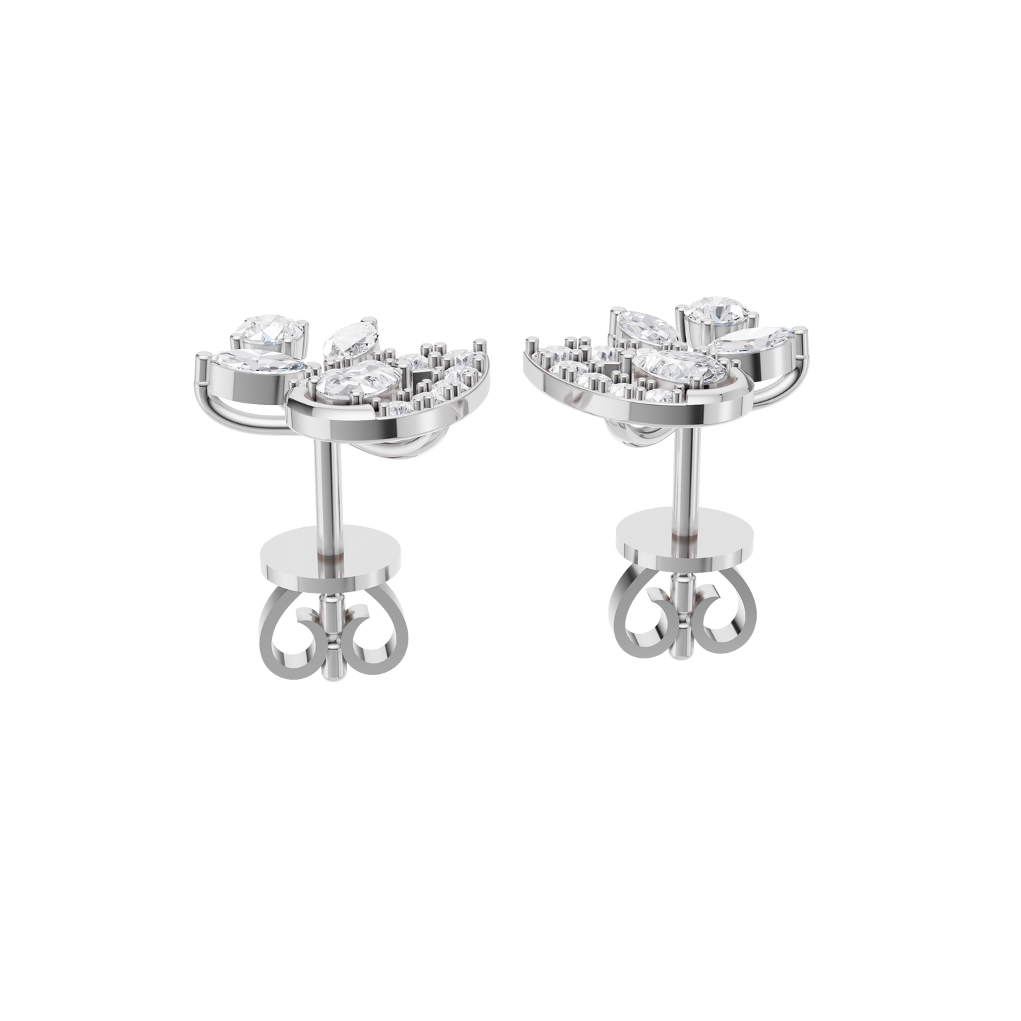 Cascade Petal Diamond Earrings