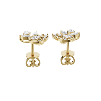 Cascade Petal Diamond Earrings
