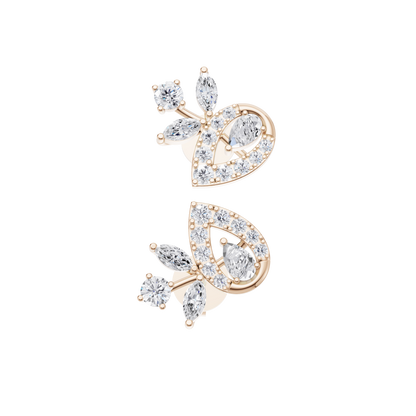 Cascade Petal Diamond Earrings