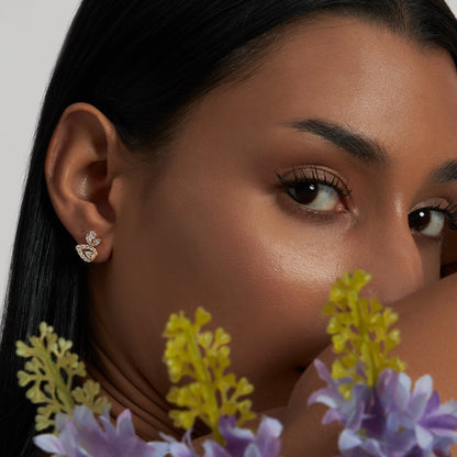 Cascade Petal Diamond Earrings