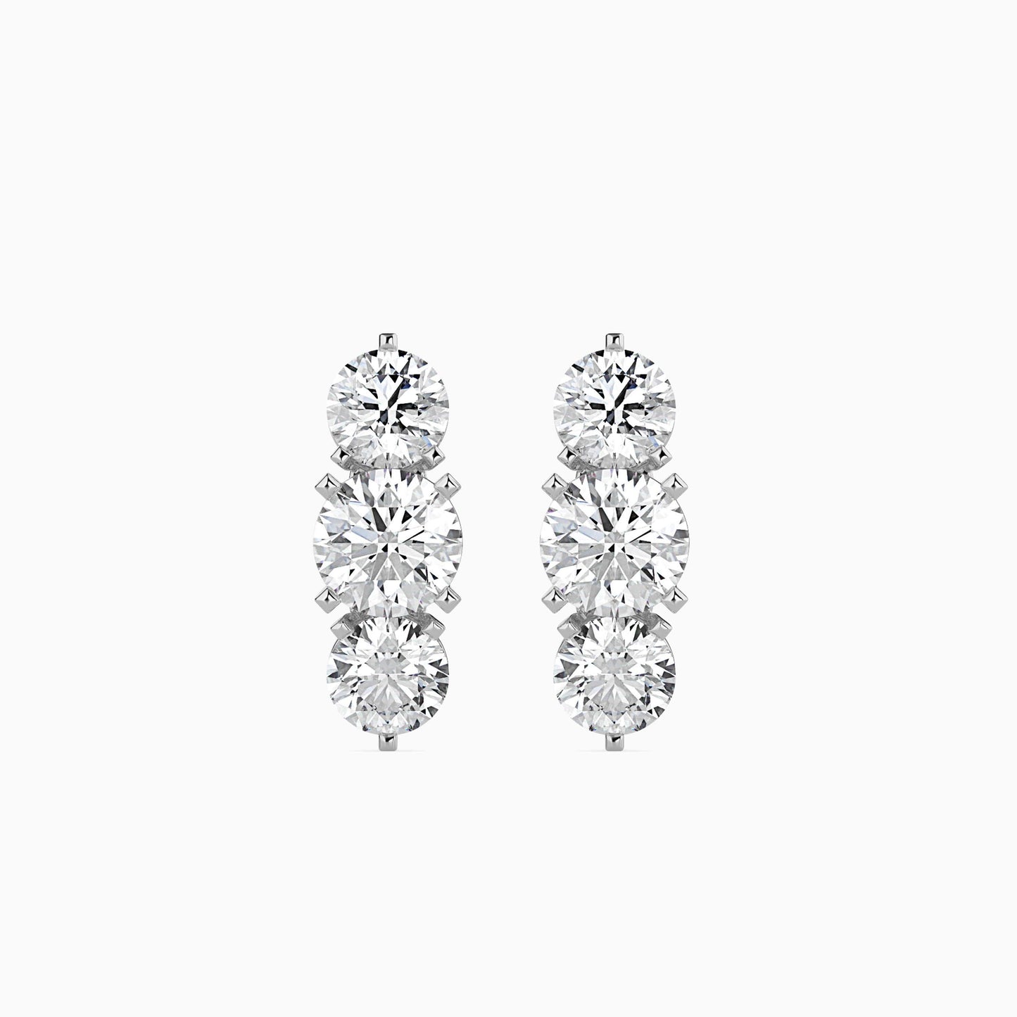 Trinity Magic Solitaire Earrings