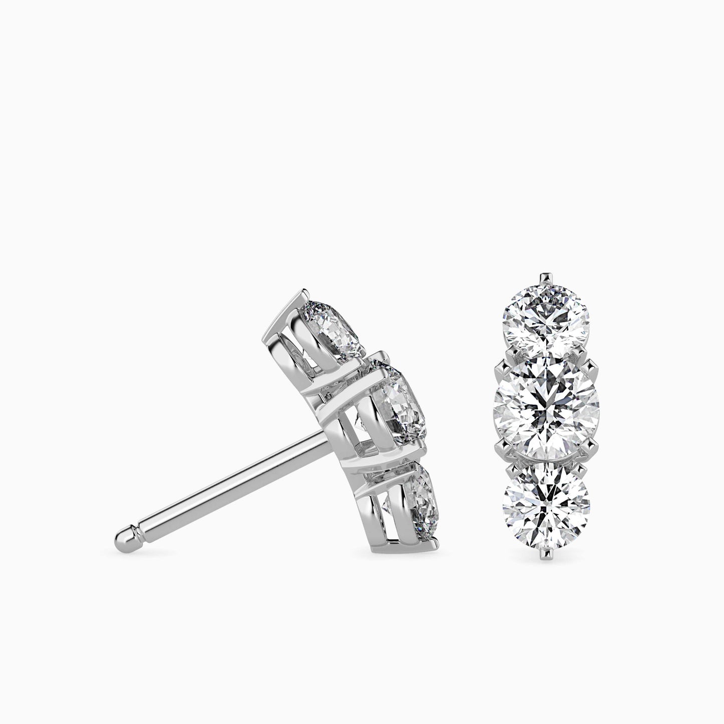 Trinity Magic Solitaire Earrings
