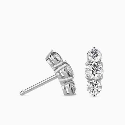 Trinity Magic Solitaire Earrings