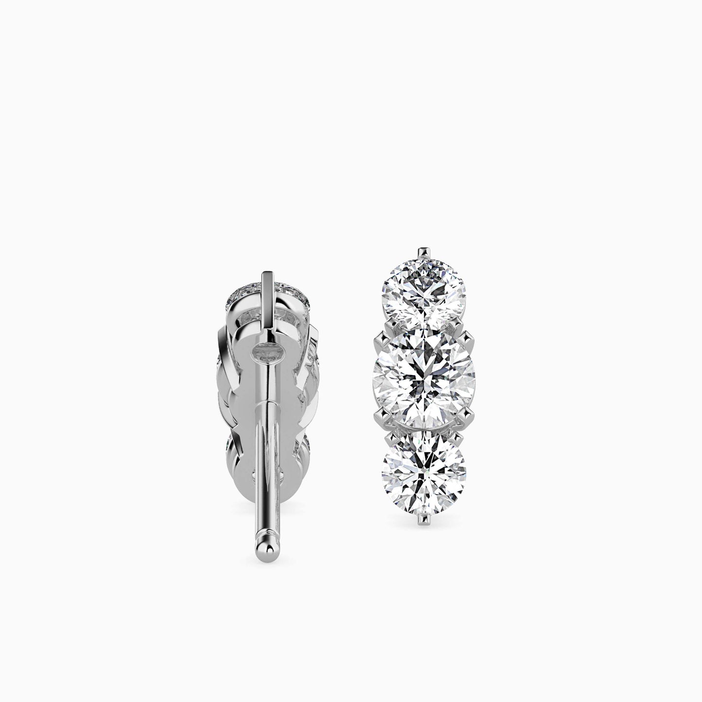 Trinity Magic Solitaire Earrings