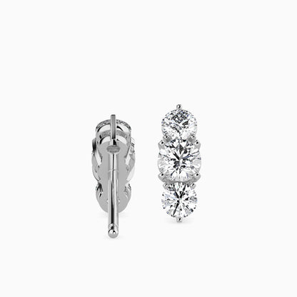 Trinity Magic Solitaire Earrings