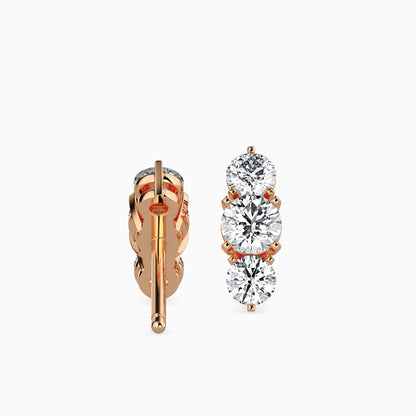 Trinity Magic Solitaire Earrings