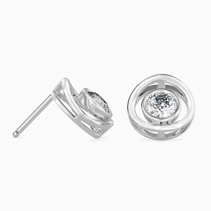 Crystal Mirage Solitaire Earrings