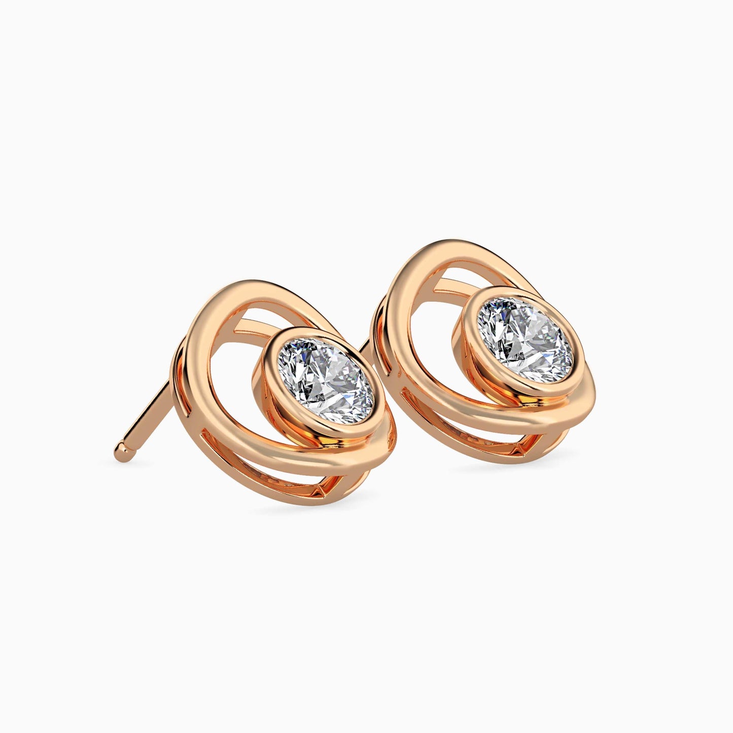 Crystal Mirage Solitaire Earrings
