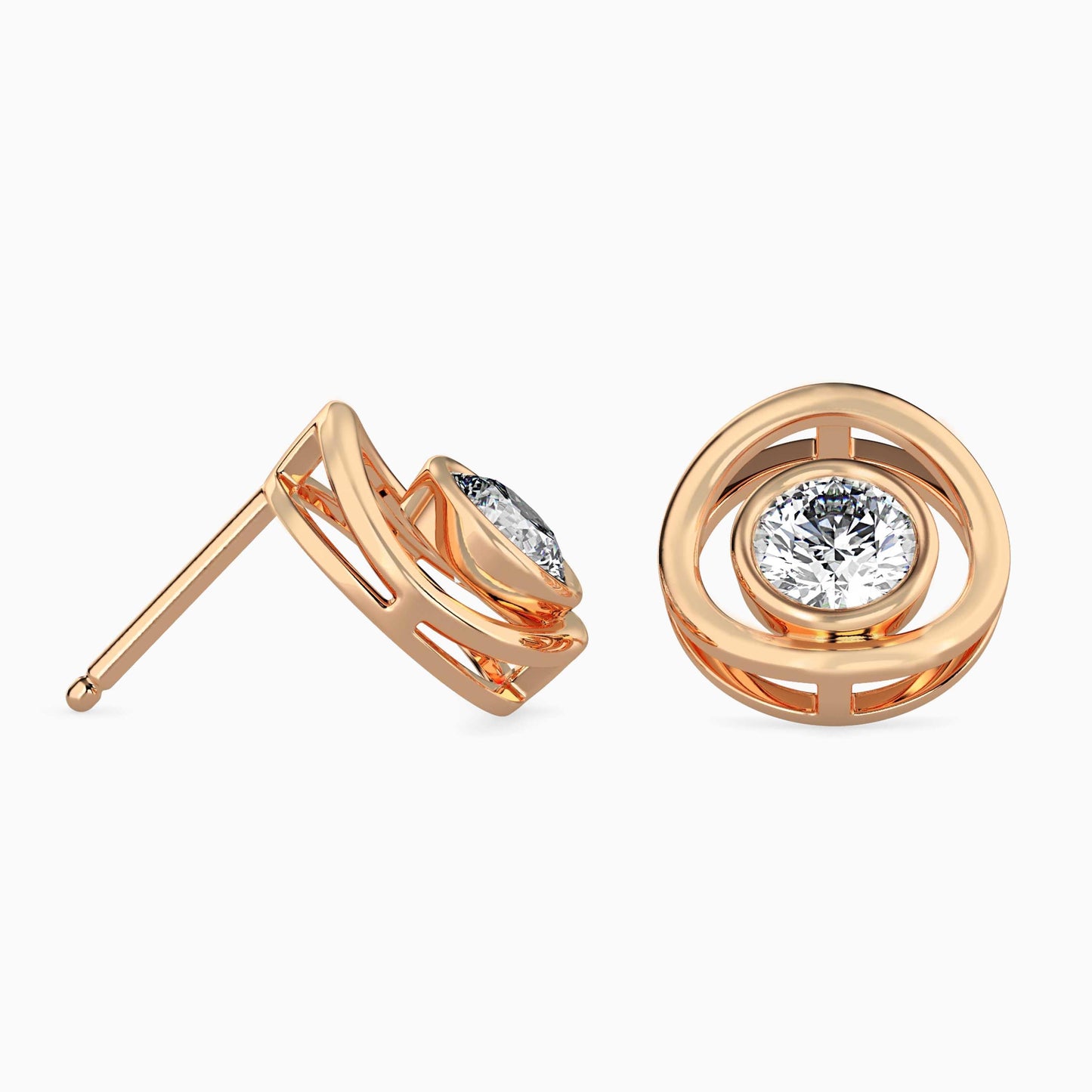 Crystal Mirage Solitaire Earrings
