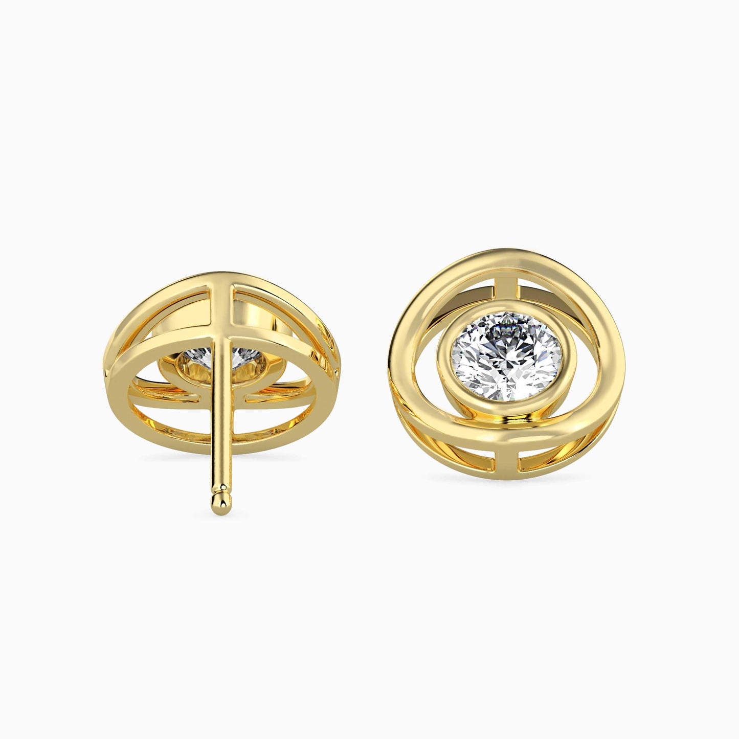 Crystal Mirage Solitaire Earrings