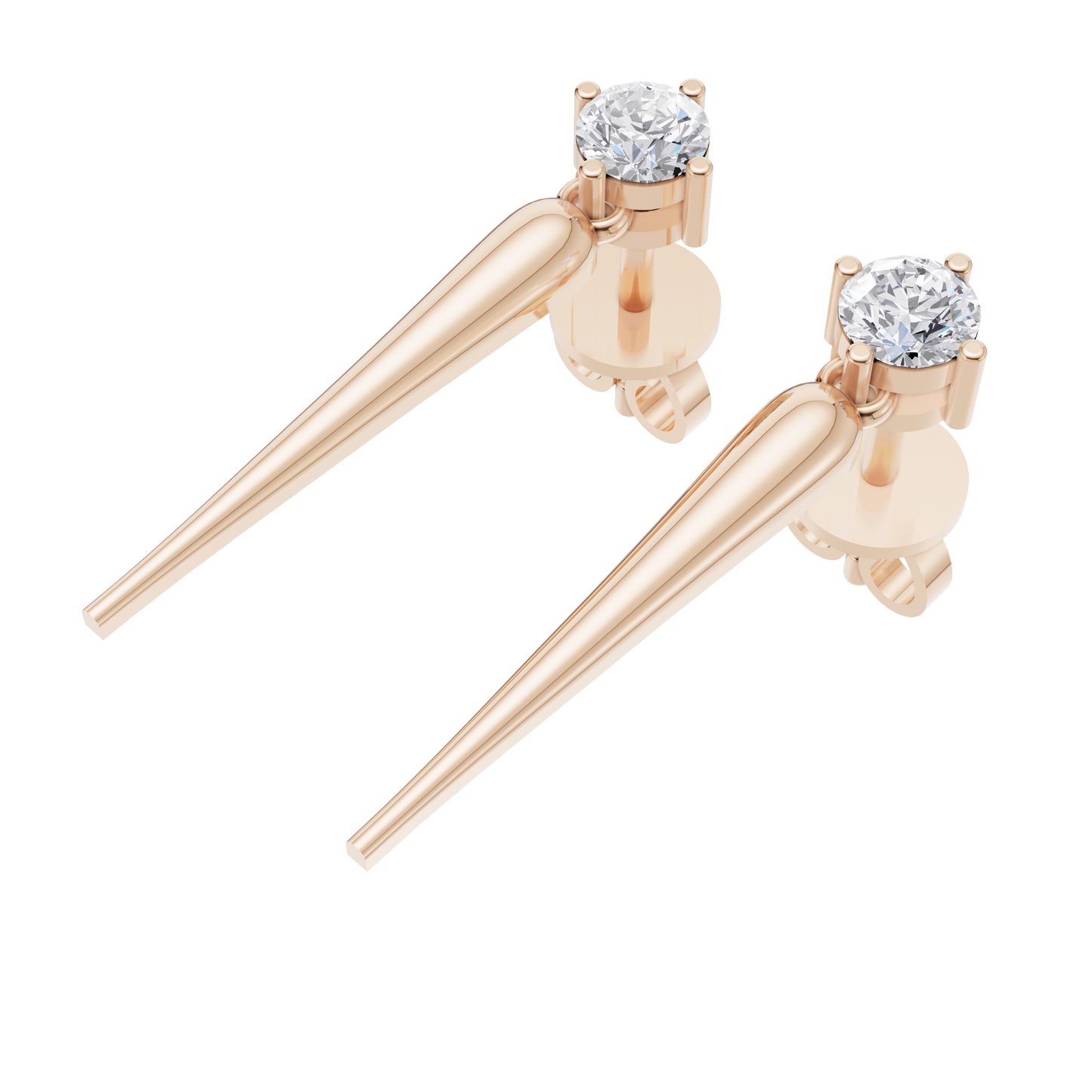 Solace Solitaire Diamond Earrings