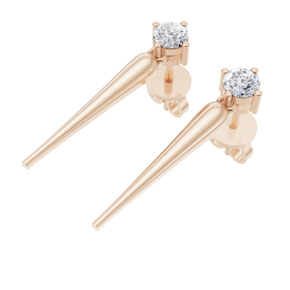 Solace Solitaire Diamond Earrings