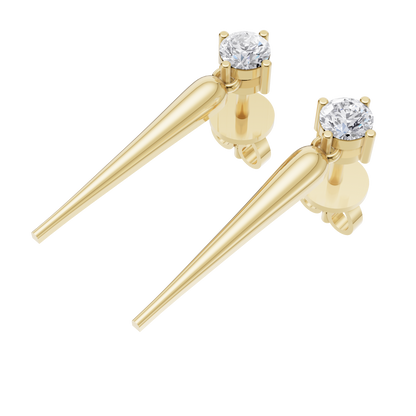 Solace Solitaire Diamond Earrings