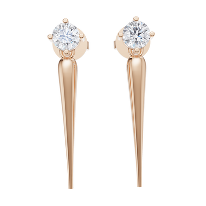 Solace Solitaire Diamond Earrings