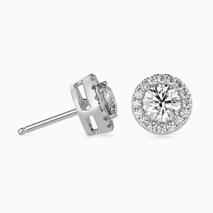 1 Carat Classic Solitaire Studs with Halo