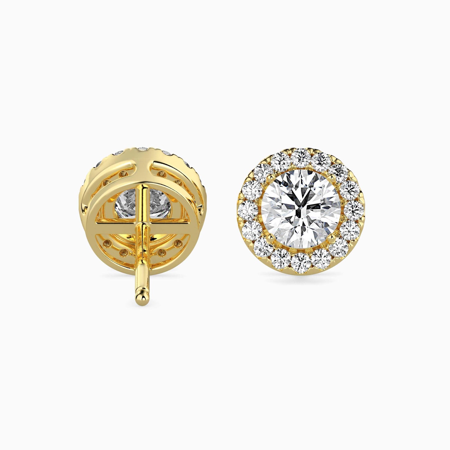 1 Carat Classic Solitaire Studs with Halo