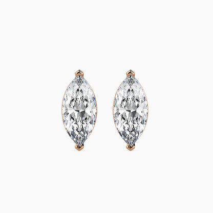 50 Cent Marquise Solitaire Studs