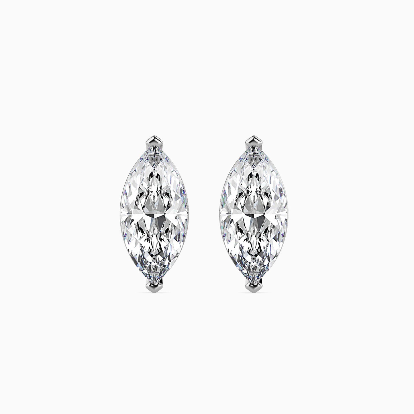 50 Cent Marquise Solitaire Studs