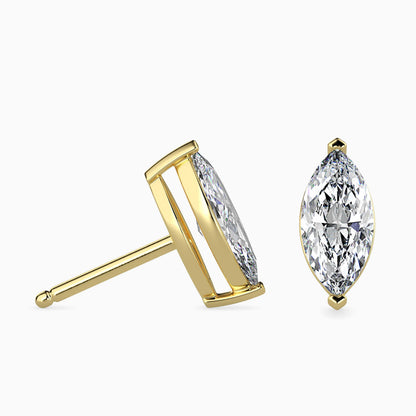 50 Cent Marquise Solitaire Studs