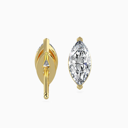 50 Cent Marquise Solitaire Studs