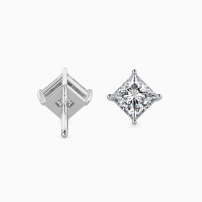 1 Carat Princess Solitaire Studs