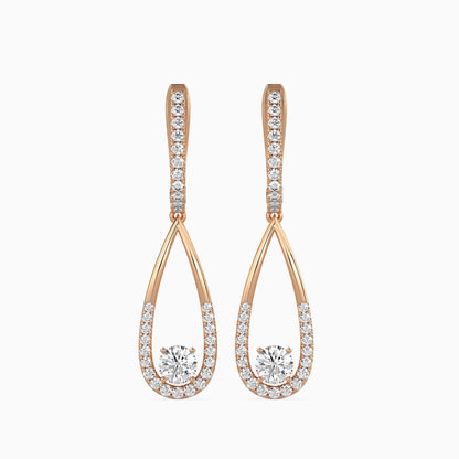 Opulent Hanging Solitaire Earrings