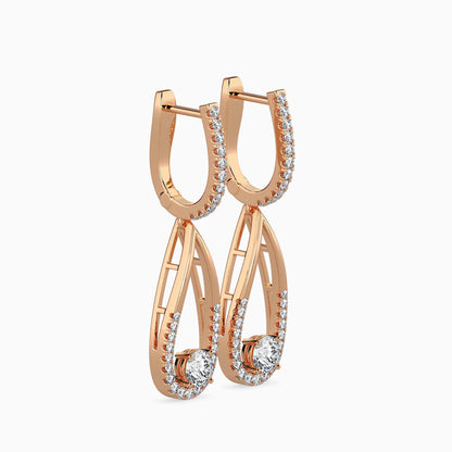 Opulent Hanging Solitaire Earrings