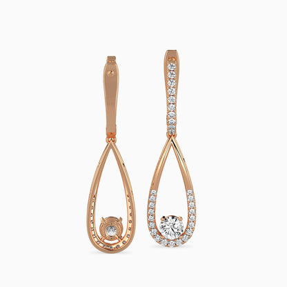 Opulent Hanging Solitaire Earrings