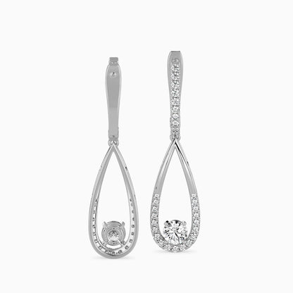 Opulent Hanging Solitaire Earrings