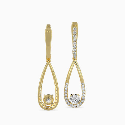 Opulent Hanging Solitaire Earrings