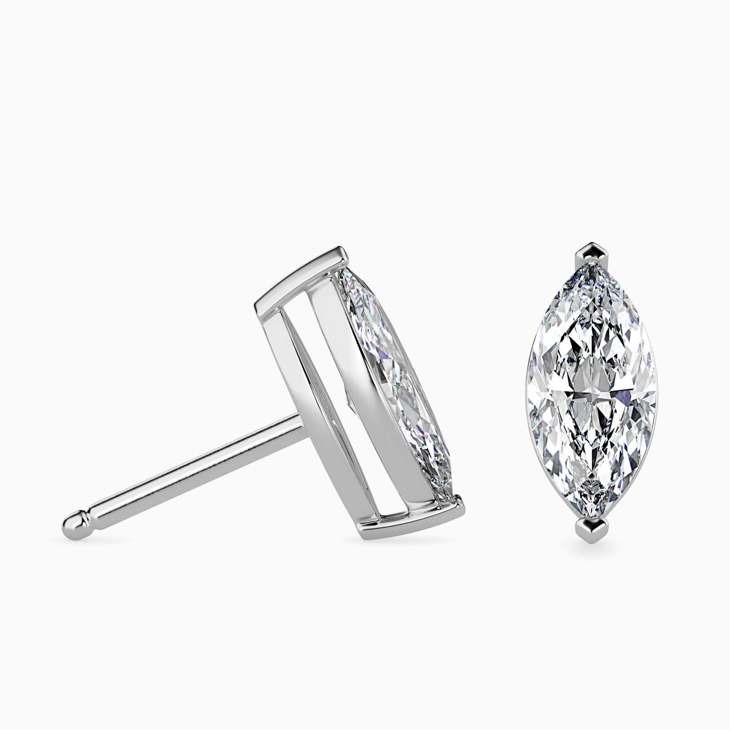 1.5 Carat Marquise Solitaire Studs
