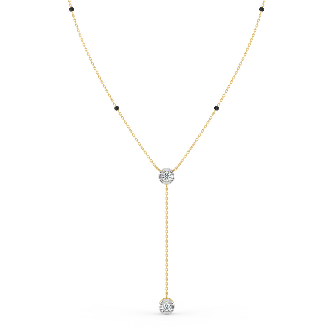 Classic Lariat Lab Diamond Mangalsutra