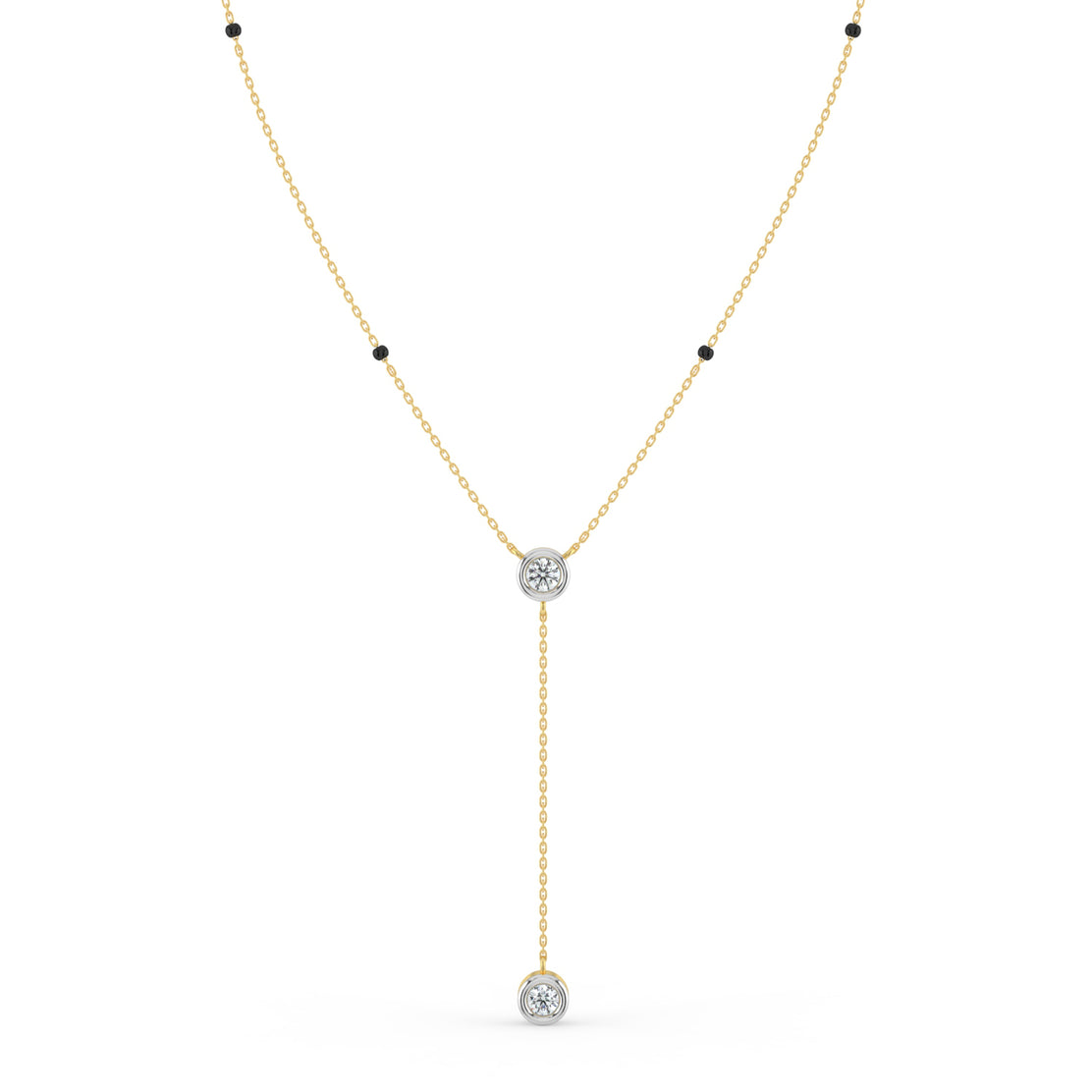 Classic Lariat Lab Diamond Mangalsutra