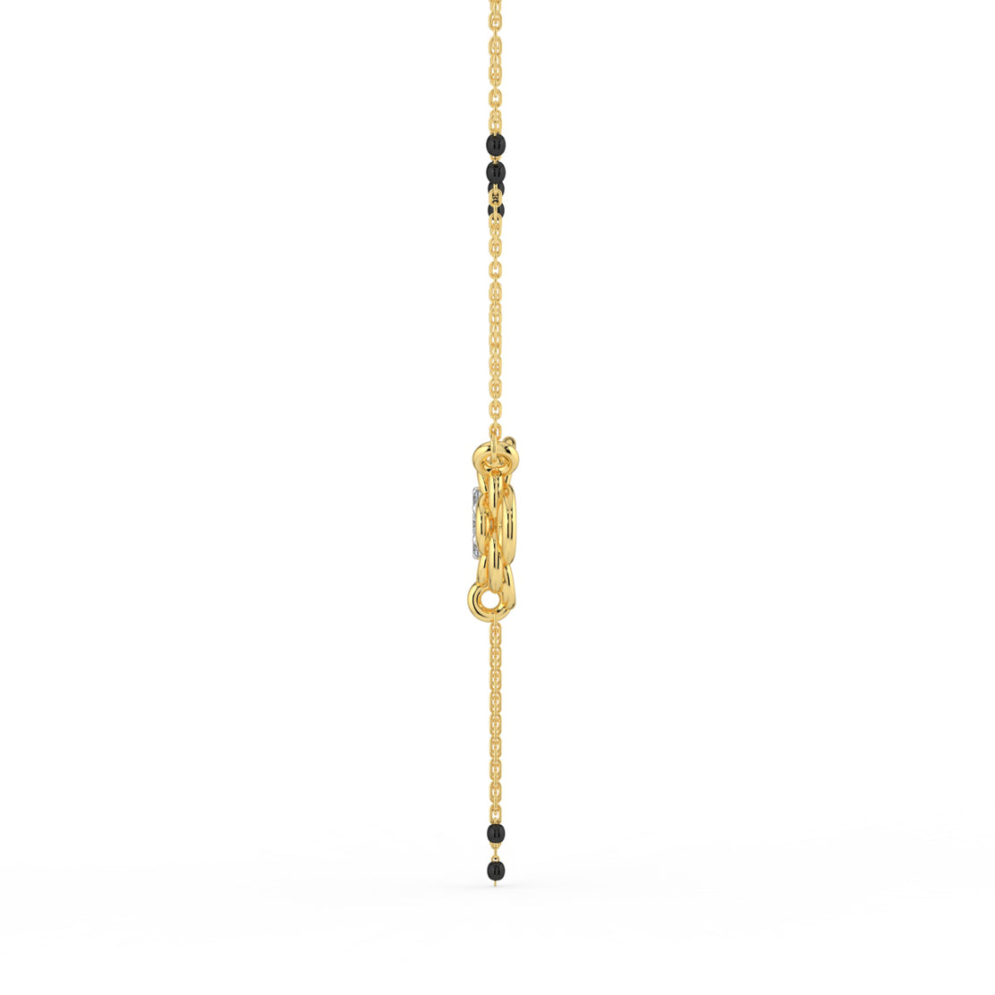 Floral Woven Lab Diamond Mangalsutra