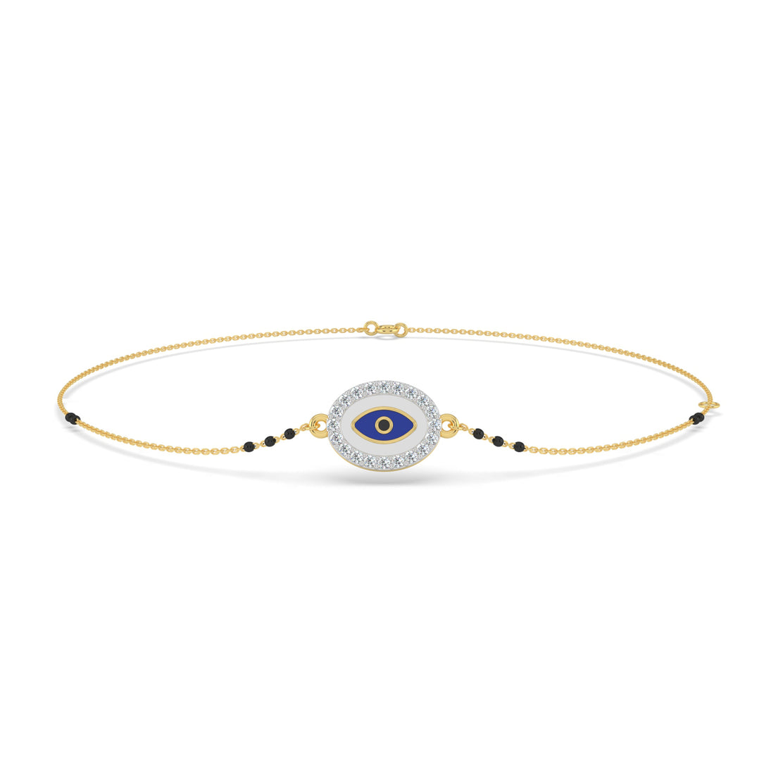 Evil Eye Lab Diamond Mangalsutra Bracelet