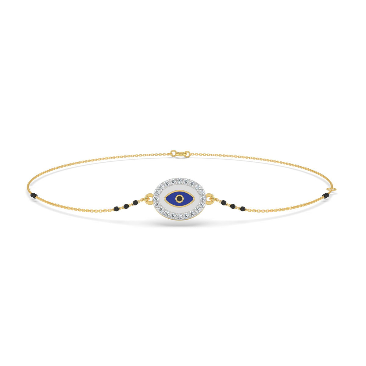 Evil Eye Lab Diamond Mangalsutra Bracelet