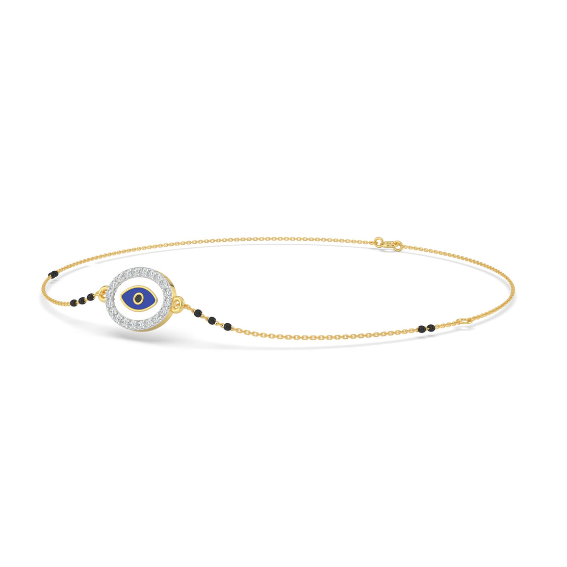 Evil Eye Lab Diamond Mangalsutra Bracelet