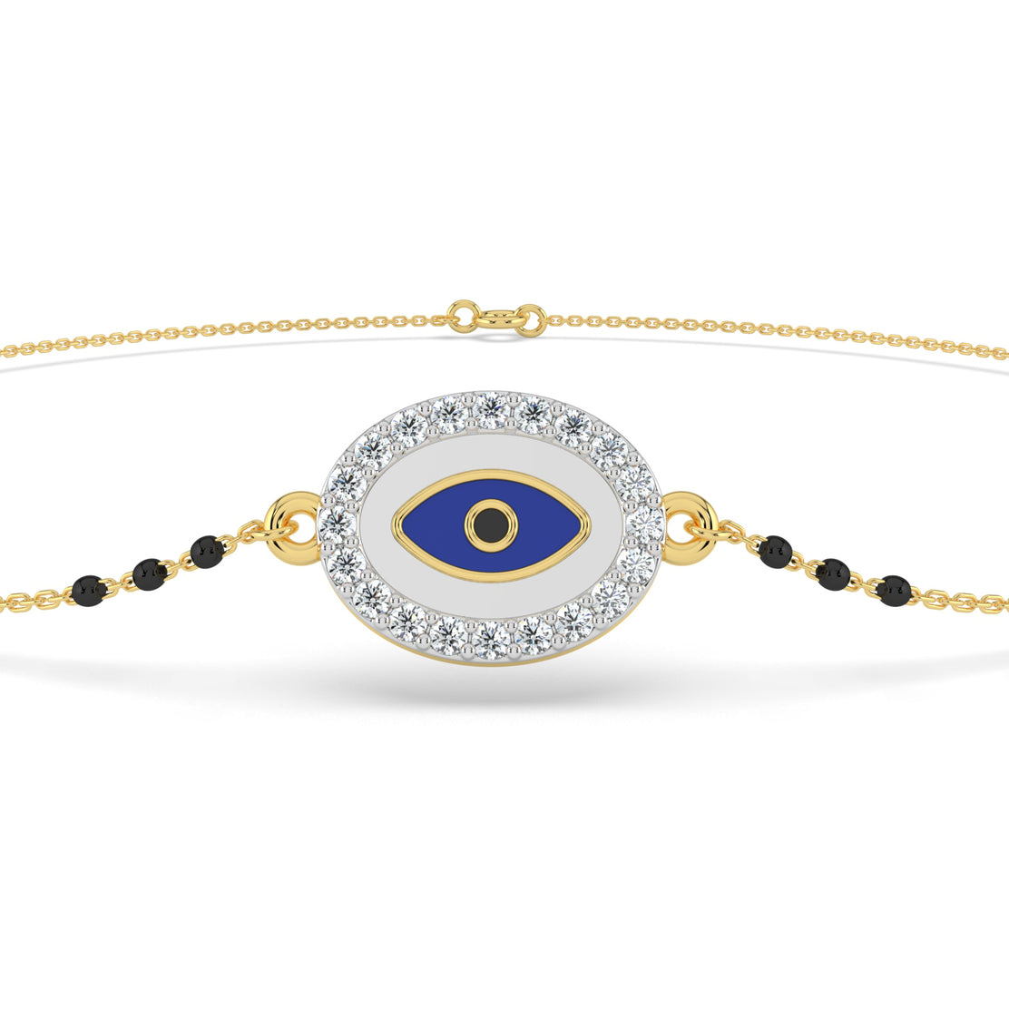 Evil Eye Lab Diamond Mangalsutra Bracelet
