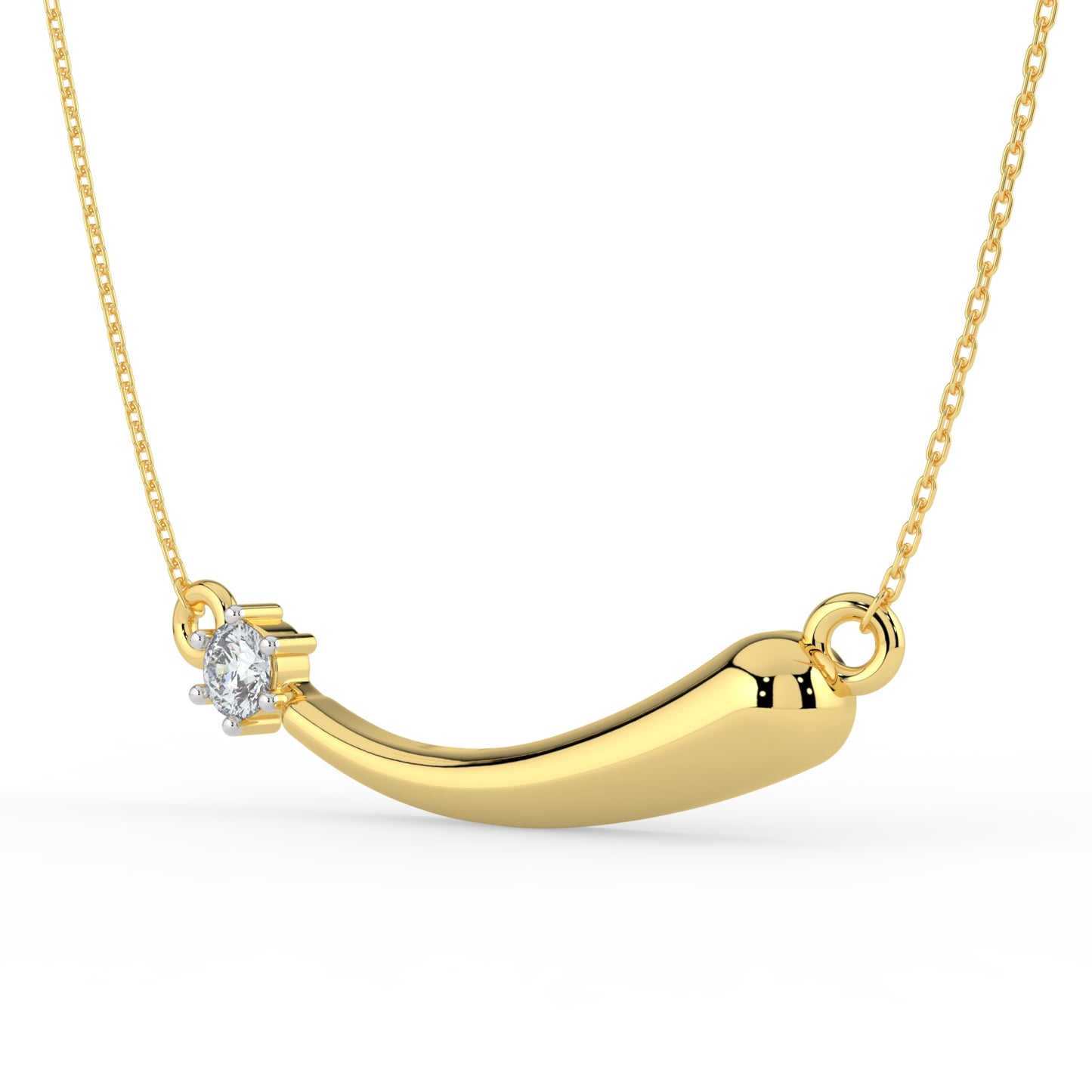 Curve Bar Lab Diamond Necklace